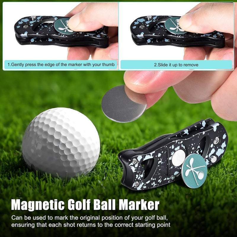 SYNATANA Golf Divot Repair Tool, 3 in 1 Compact Ball Marker Divot Tool, Foldable Golf Divot Tool for Repair & Maintain Green, Golf Essential, Ideal Gift for Golf Enthusiasts - Image 4